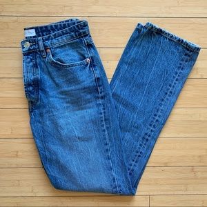 NWOT Zara Mid Rise Straight Leg Full Length Jeans